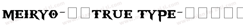 meiryo-常规true type字体转换